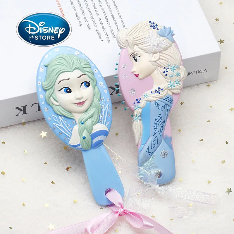 Disney Frozen Elsa Princess Baby Mini Comb Cartoon Hair Comb Wide Teeth Air Cushion Combs Women Scalp Massage Comb Hair Brush