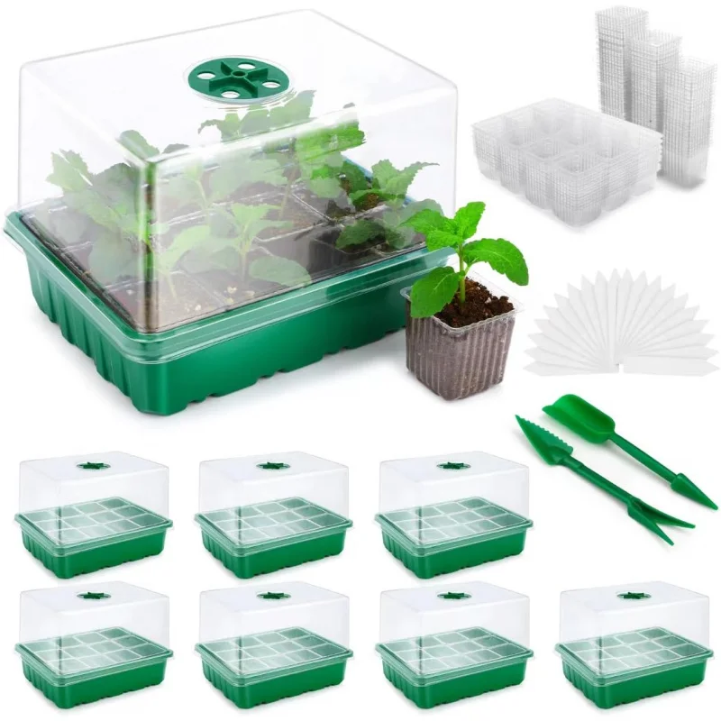 84 XL Cells Seed Starter Tray, Packs   Kit Large Size and Individual , Seedling Starting Trays with Humidity D