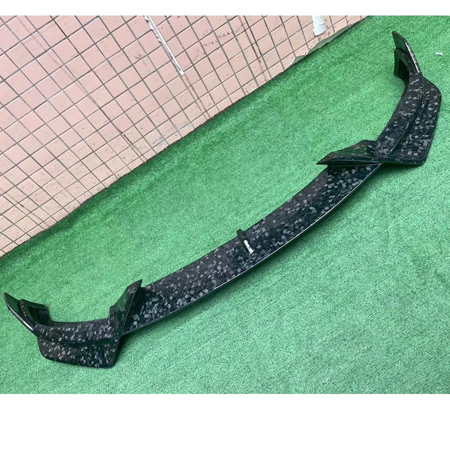 For Tesla Model Y AD style Carbon Fiber Car Front Bumper Diverter Spoiler Diffuser Front lip chin L Style upgraded body kit