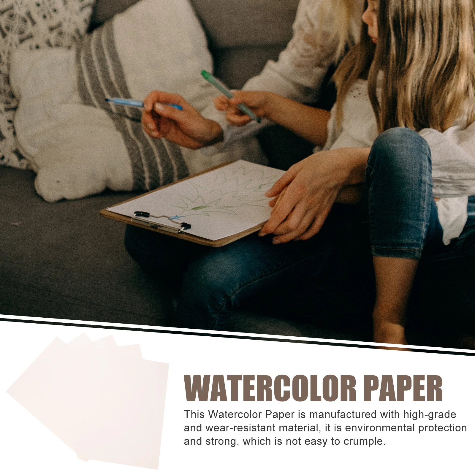 

20 Sheets Watercolor Professional Rough Grain Durable Multi-Use Painting Paper for Artists Beginners Mixed Mediums Sketch