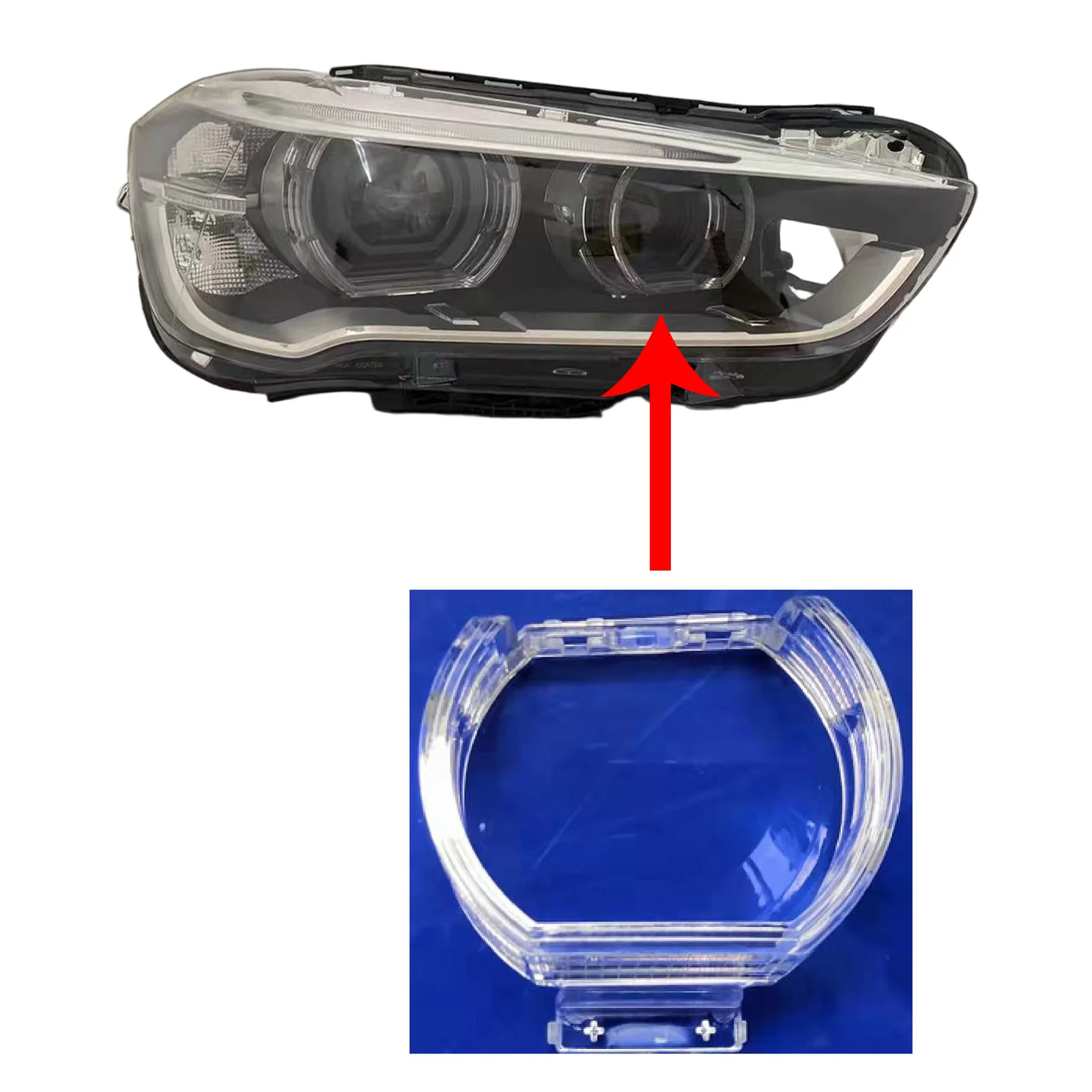 For BMW X1 F49 LED Headlights Light Guide Blocks Transparent Headlight Light Guide Modules and Light Guide Strips