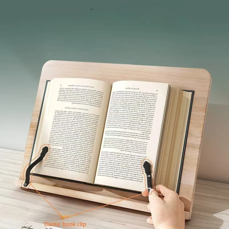 Adjustable Reading Stand Student Book Wooden Book Computer Tablet Stand Textbook Book Holder for Reading Protable Desktop