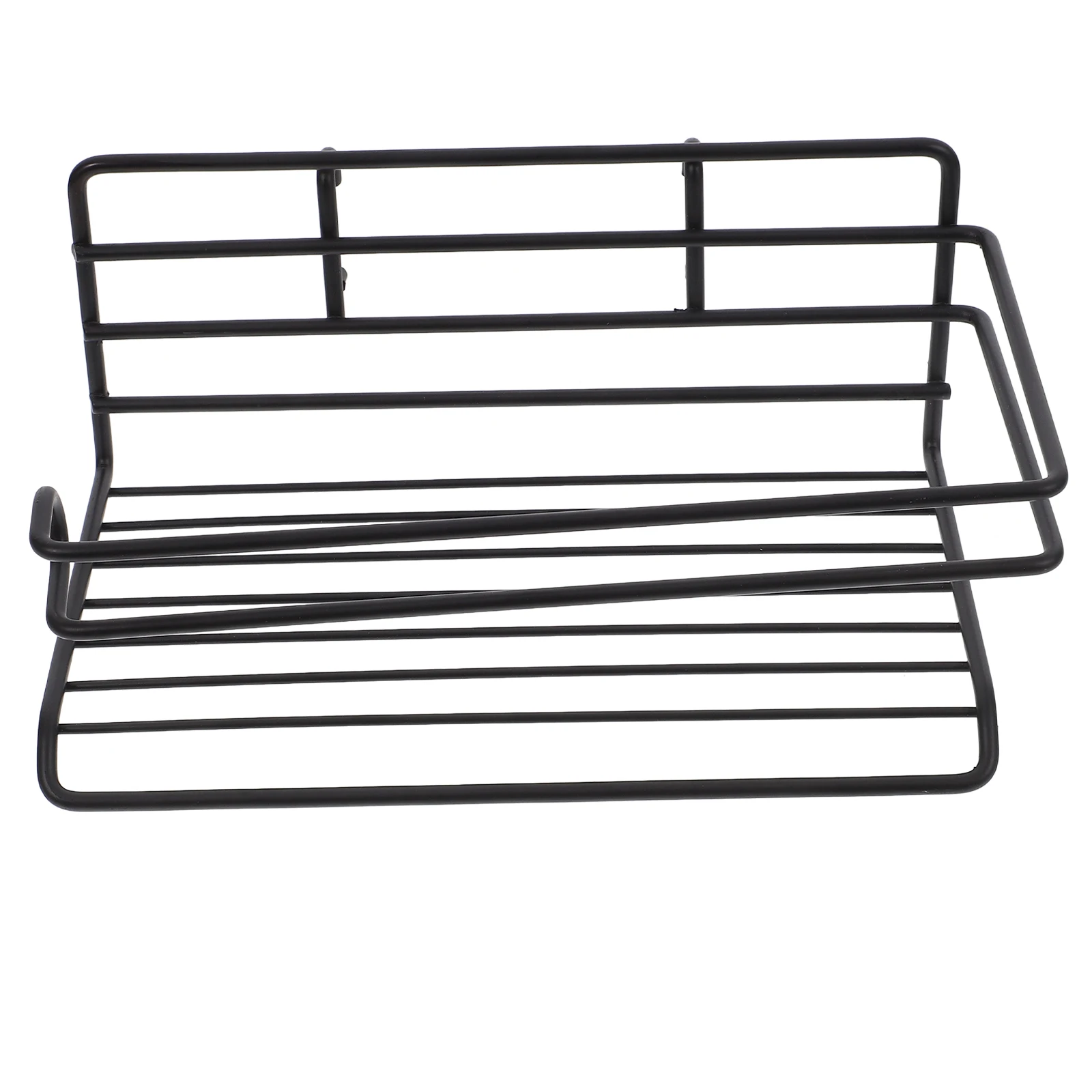 

Black Iron Storage Rack Pegboard Adhesive ganizer Accessories Spacesaving Hooks No Drilling Material Kitchen Bath