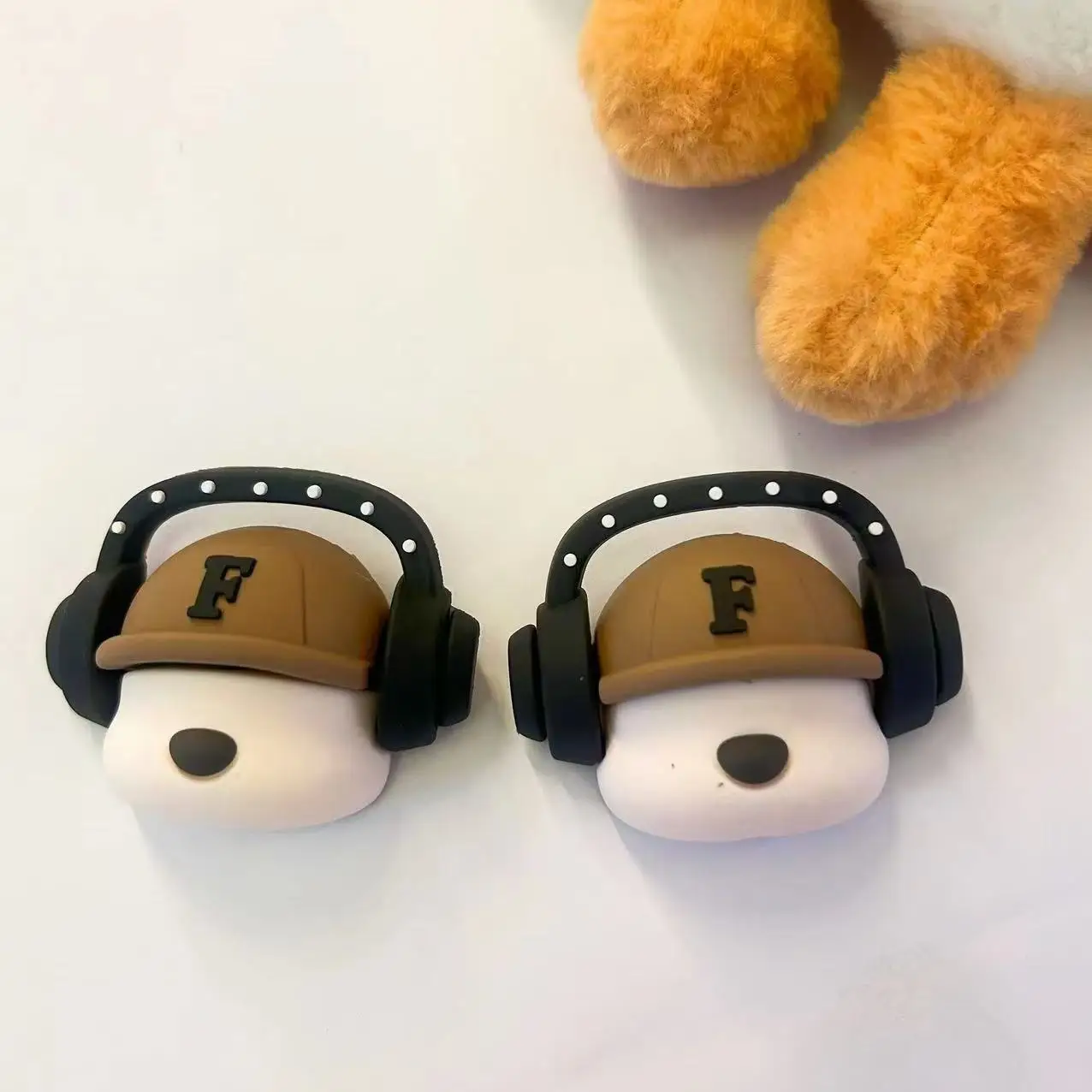 سماعة الدب ثلاثية الأبعاد مجسمة حذاء زهرة ثقب إكسسوارات الأحذية حذاء زهرة للإزالة لتقوم بها بنفسك هدية حفلة