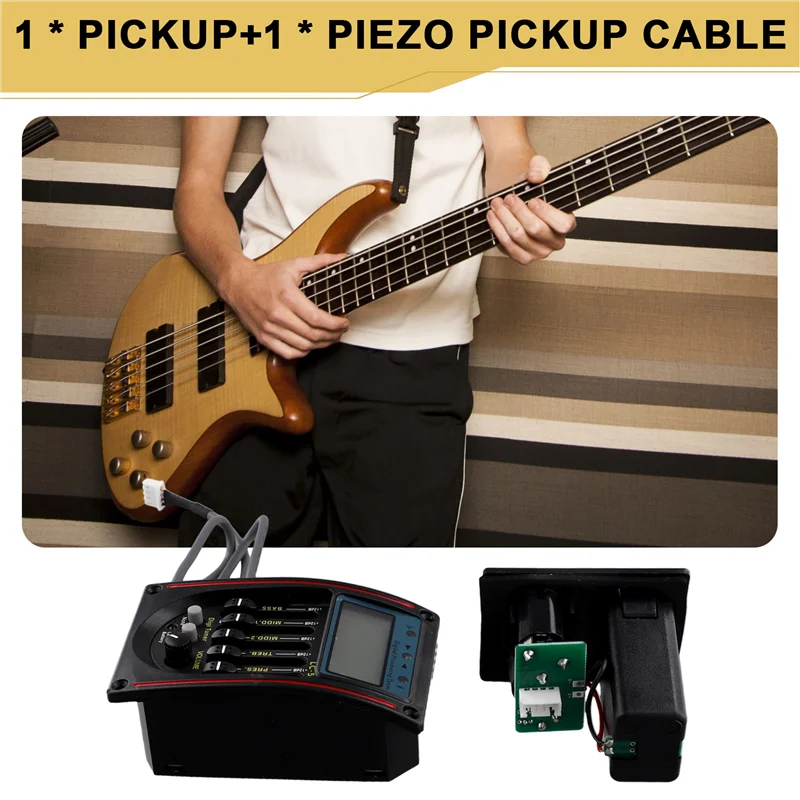 SYDS LC-5 5 バンドギターピックアップ EQ イコライザーアコースティックギタープリアンプ EQ イコライザーチューナーピエゾピックアップ
