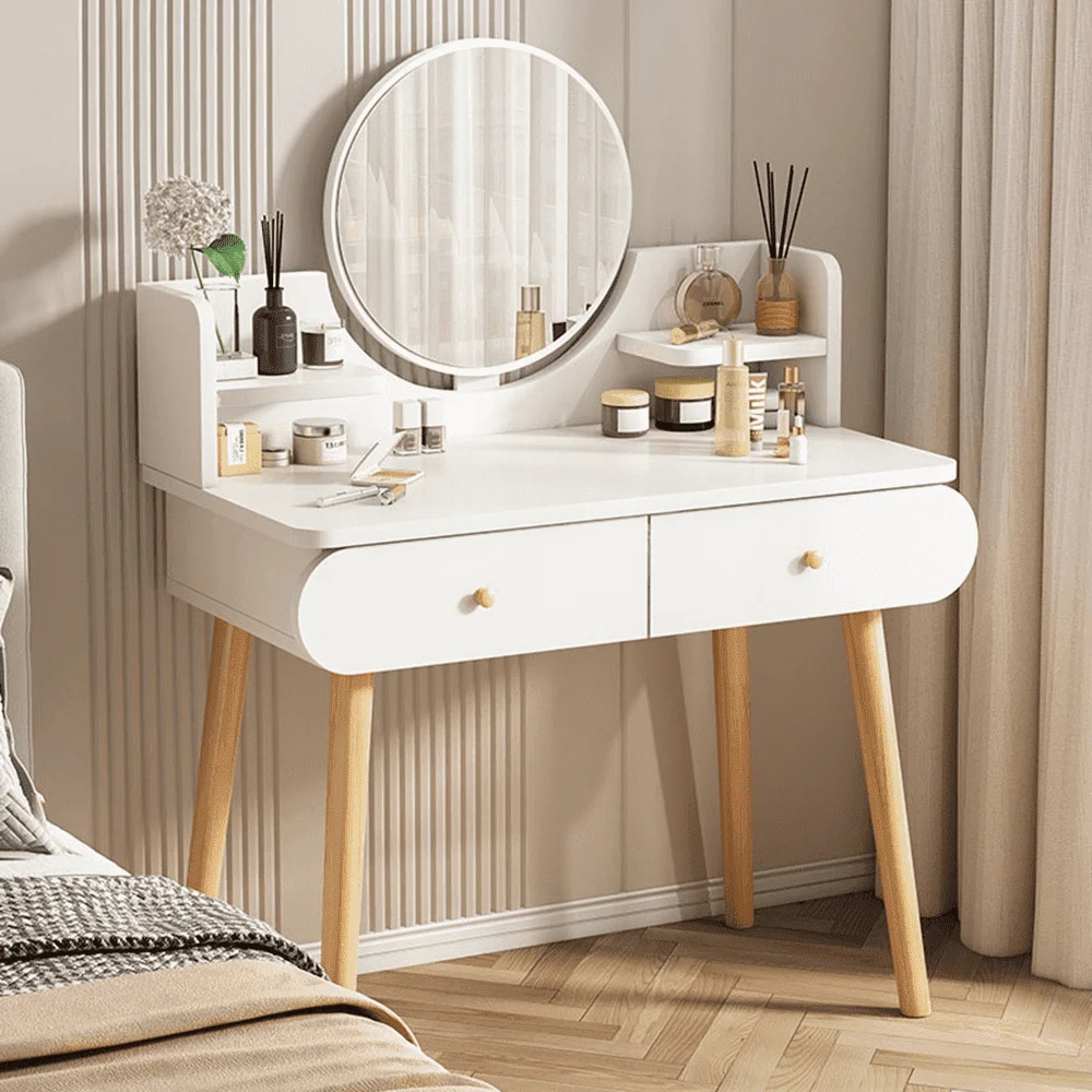 Makeup Vanity Table with Mirror, Dressing Table Vanity Desk, Adult Teen Essentials are designed to provide ample storage space