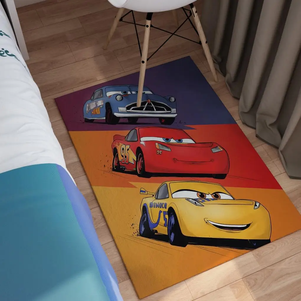 

3D Cartoon Movie Boys Gift Girls Children Cute Cars Foot Mat Anti slip Rugs Living Room Home Bedroom Decoration Soft Carpets