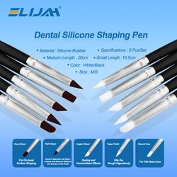 5Pcs Dental Resin Brush Pens Silicone Nails Art Brushes Dentistry Composite Cement Porcelain Teeth Tool Dentistry Material