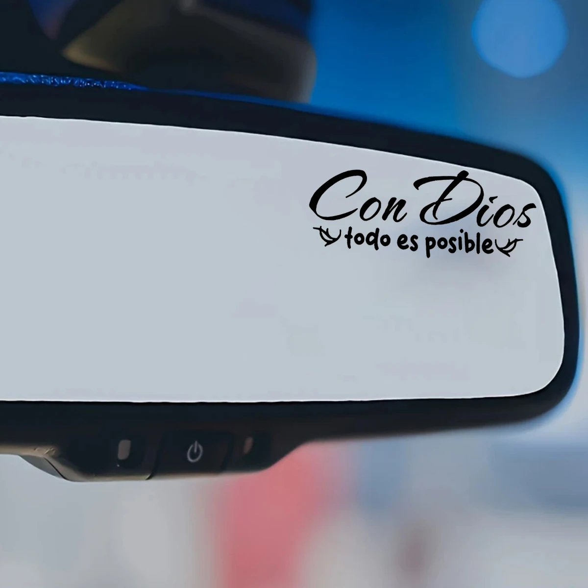 "With God, everything is possible" Stickers for mirrors - ideal gifts for glass surfaces, car trim accessories view 2