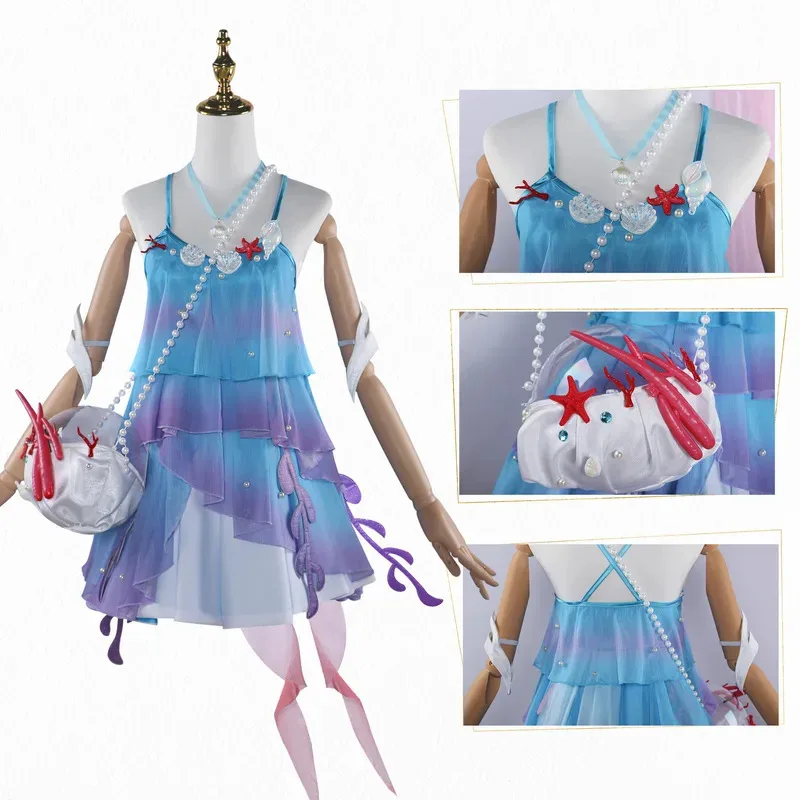 

Костюм Долии для косплея Honor of Kings Doria, 2022, униформа, платье, сумка, комплект головных уборов, Duo Liya, одежда для ролевых игр, женская Sk