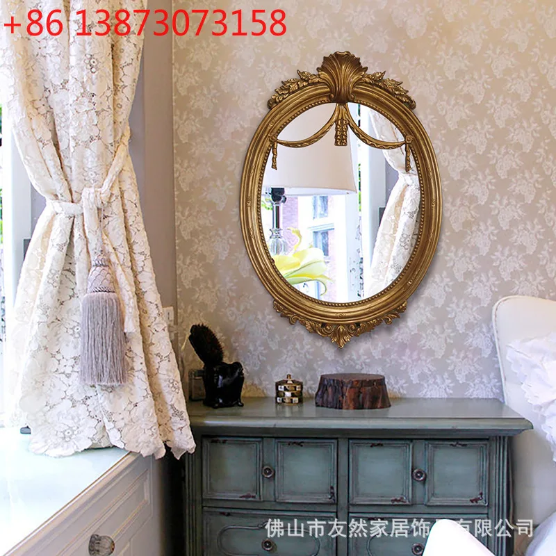 

Европейское туалетное зеркало, зеркало для туалетного столика, старая загадка, украшение стены, зеркало для ванной комнаты, настенное крепление