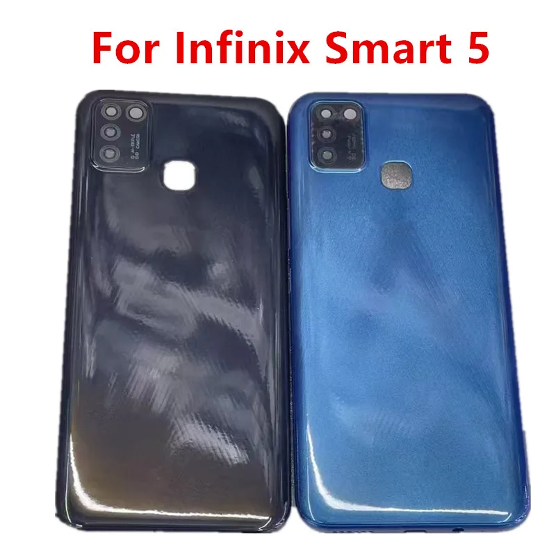 Smart5 Rear Housing For Infinix Smart 5 Battery Back Cover Repair Phone Replace Door Case + Camera Lens X657 X657C X657B