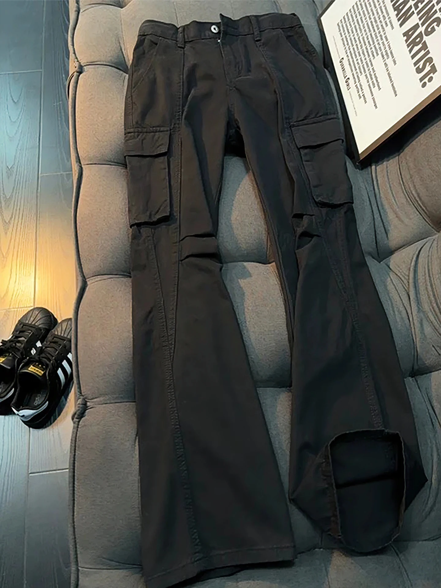 

Bla American Workwear Jeans Men's Winter High Street Vibe Slim Fit Cleanfit Knife Flared Pants Straight Leg Jeans