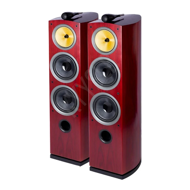 

Double 8-inch HiFi Three-way Floor Wooden Home Theater Speaker High-end Passive Audio Speakers