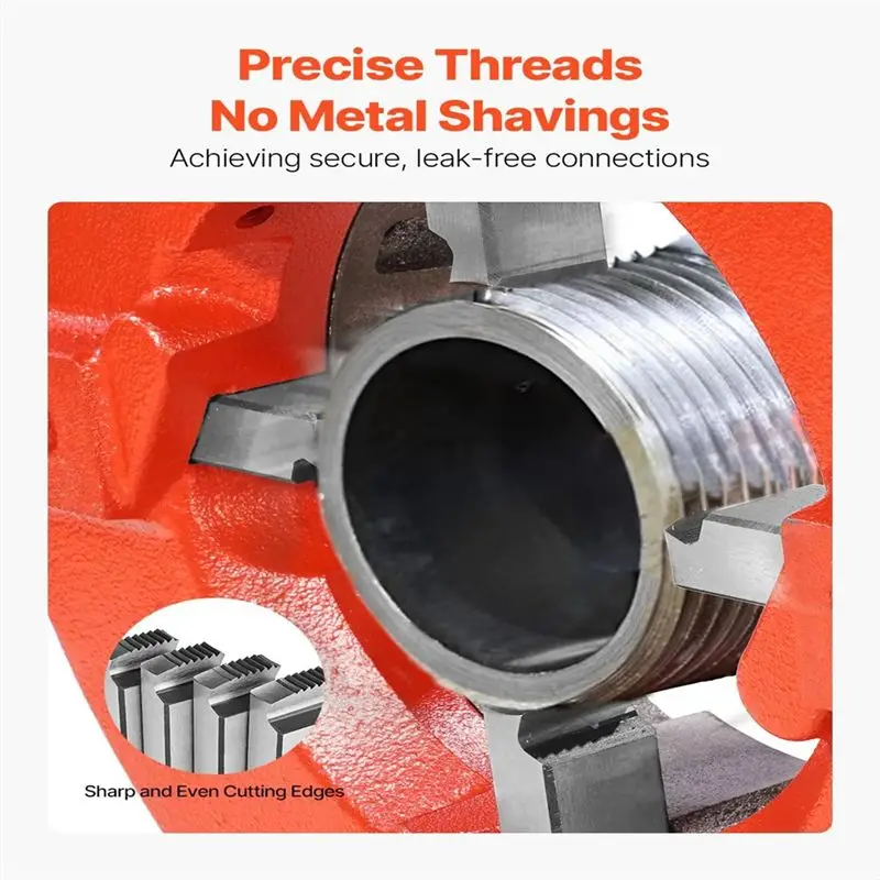 N84R Machine Dies 1"-2" NPT Pipe Dies, Right-Handed HSS Pipe Threading Dies Fit Integrated Pipe Threading Machines