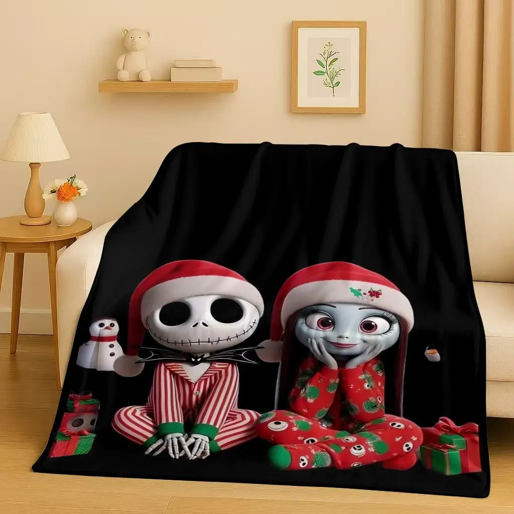 سانريو كابوس قبل عيد الميلاد الكرتون جاك الفانيلا بطانية، فائقة النعومة أفخم رمي للمنزل غرفة نوم غطاء أريكة تتحول لسرير مكتب #1