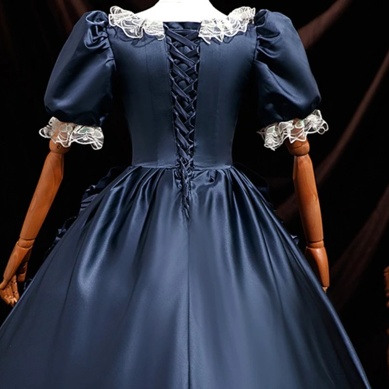 Christmas Grey Retro European Court Catwalk Birthday Russian Performance Costume Party Costume Annual Meeting Dress Women 연주용드레스
