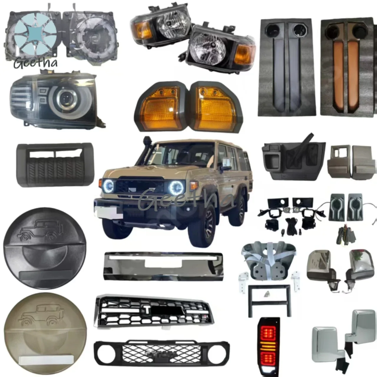 

For Body Parts for Cars for Toyota Land Cruiser 76 LC79 LC78 LC76 HZJ76 89-23 Upgrade To Land Cruiser 2024 Body Kits for Cars