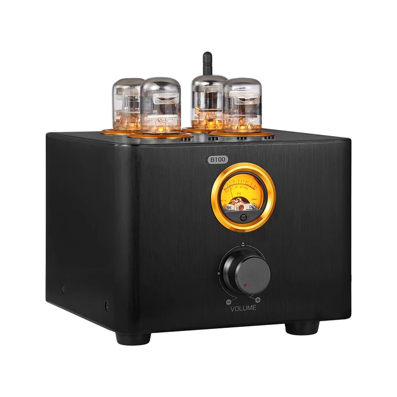 B100 HiFi Bluetooth 5.0 Valve Tube Amplifier Optical/Coaxial Integrated Amp Audio Receiver USB DAC Power Amp 25W×2