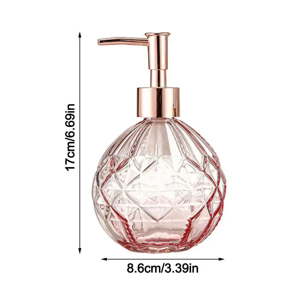 المحمولة 300 مللي موزع الصابون زجاجة الزجاج الصحافة السائل شامبو استحمام زجاجة هلام زجاجات فارغة #6