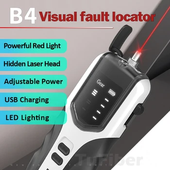 Fiber optic laser tester pen, VFL type, red laser, adjustable Fiber optic visual fault locator, rechargeable, 5-30MW