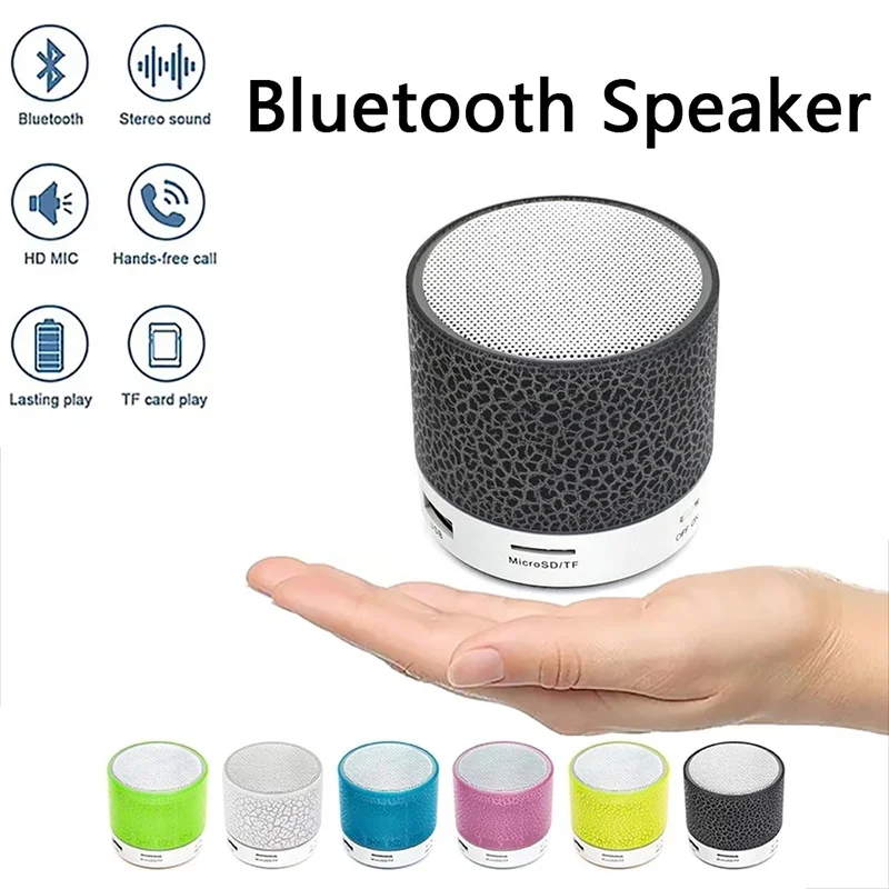 Mini Portable Wireless Bluetooth Speaker Sound Music Box Blutooth With LED Lights For PC Phone Subwoofer Bluetooth HiFi Speaker