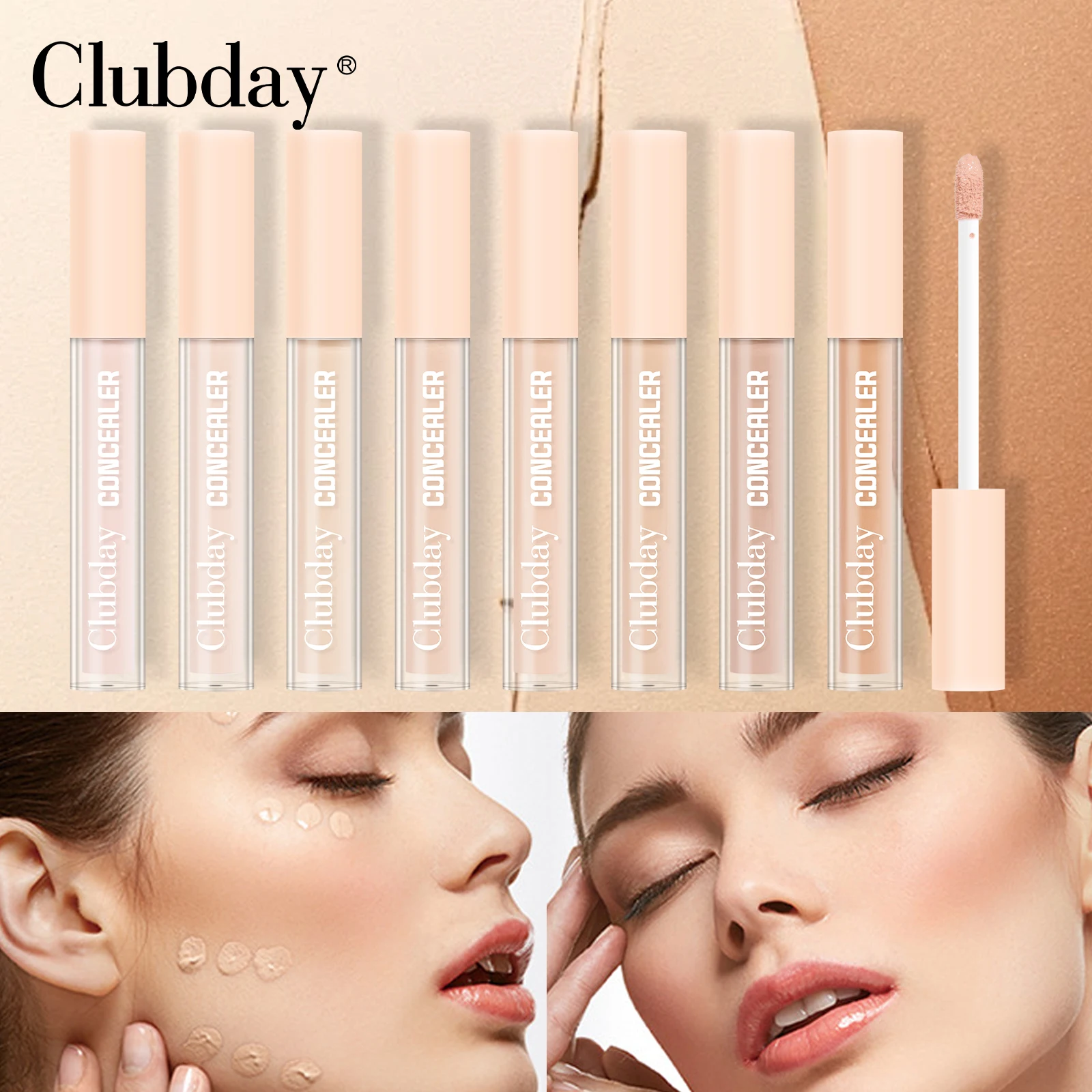 Clubday Nieuwe Concealer Acht Kleuren 2Ml Draagbare Concealer Cosmetica Voor Dames Beauty Make-Up Cover Black Eyes Tattoo Cosmetica