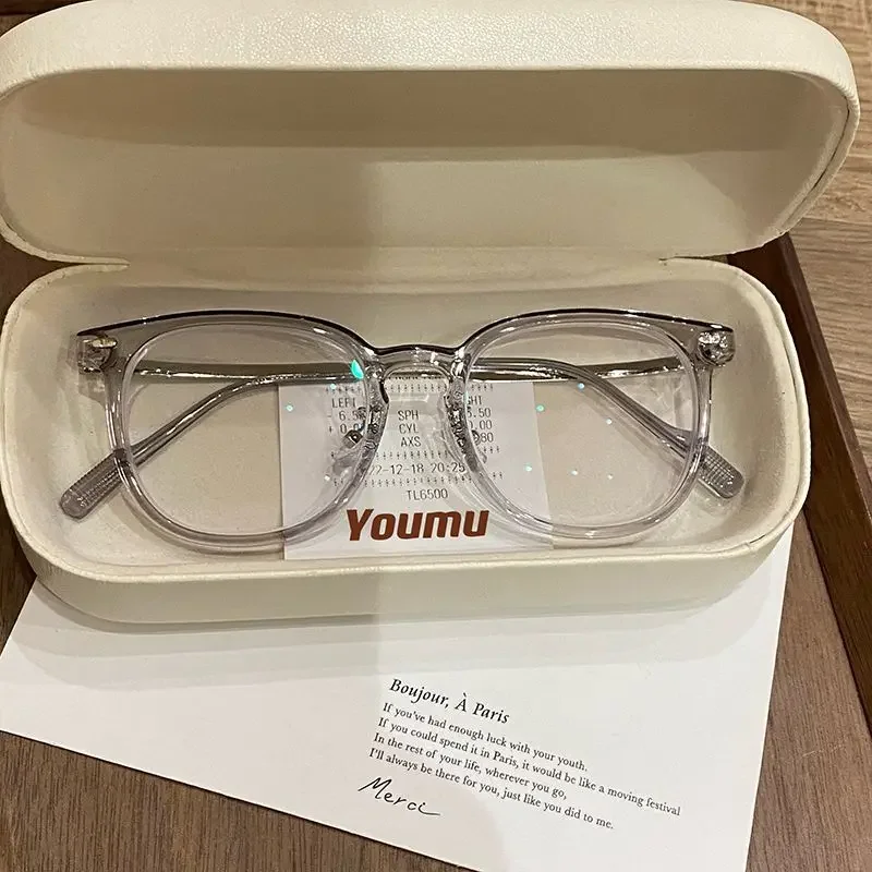 0 ~ -6,0 Myopiebrille Blaulichtbeständige flache Brille Ovale Harzlinsen Herren Computer Optische Brillen Unisex – Detail 9