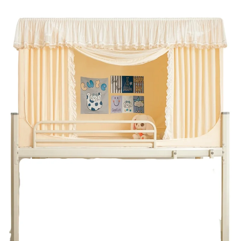 

College student dormitory bed curtain integrated single bed upper and lower bunk fully enclosed blackout mosquito net