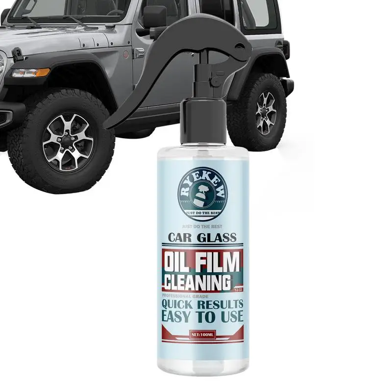 Limpador de pára-brisa automotivo Removedor de filme de óleo de carro Spray de secagem rápida Líquido de limpeza multiuso 100ml