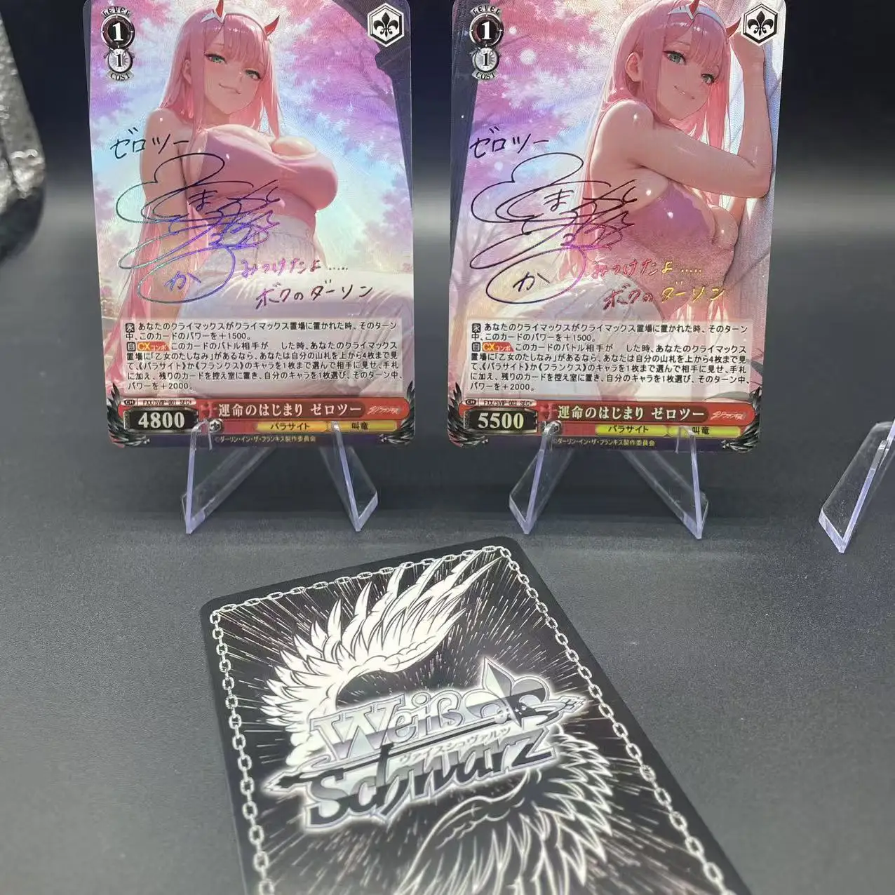 أنيمي Ws لتقوم بها بنفسك الكرتون حبيبي في فرانكس صفر اثنين من الانكسار اللون فلاش الذهب احباط توقيع جمع بطاقة اللعب اليابانية #6