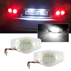 2 Pcs 12V LED No Error Canbus Car License Number Plate Light Lamp For Honda Odyssey Accord Civic 7 8 9 City MR-V MRV Pilot Luces