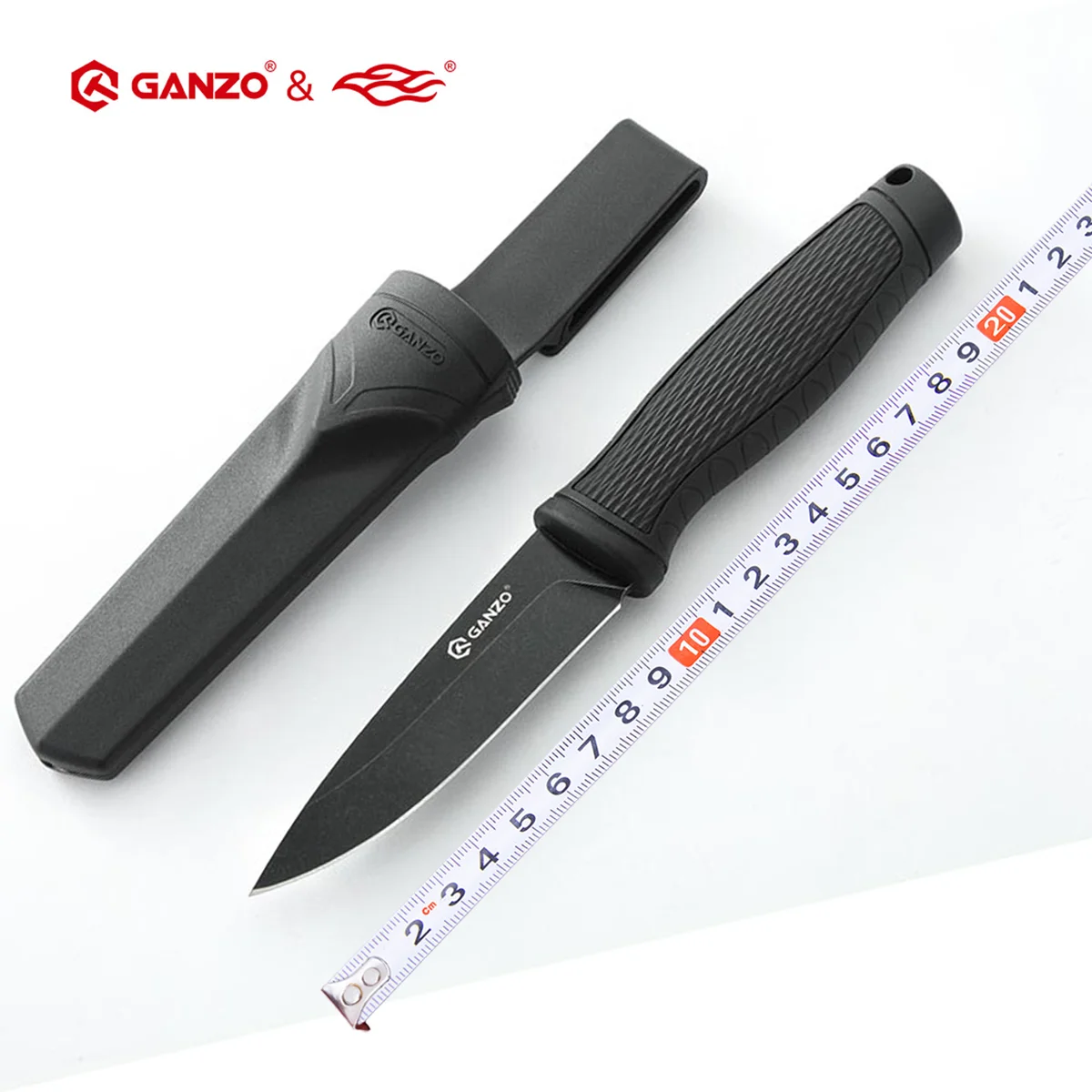 FBKNIFE GANZO G806 G806BW Firebird 8cr14mov Blade PP&TPR Handle Fixed Blade with Sheath Scabbard Outdoor Camping Knife EDC Tool - view 3
