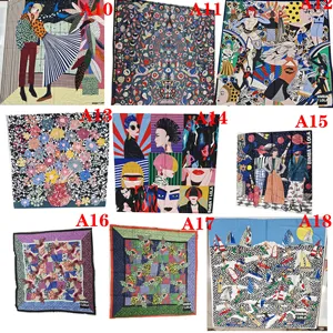 العلامة التجارية الإسبانية أزياء وشاح الركود معالجة القياسية 120 * 120 سم يتم إرسالها بشكل عشوائي أفضل 8 مبيعات لمقابض Bimba y Lola - رقم 5