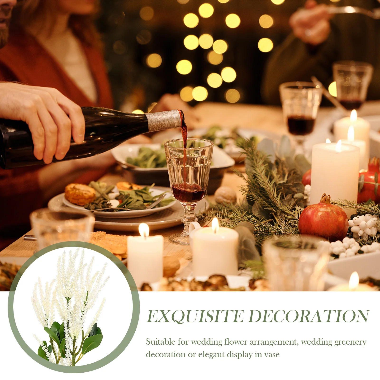 

Artificial Star Grass Plant Branch Wedding Fake Greenery Decoration Fake Plant for Vase Arrangement Table Display