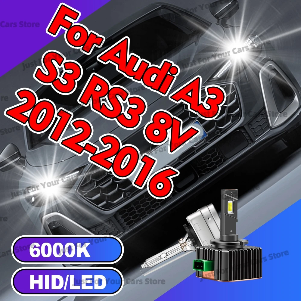 

2x белые ксеноновые HID/светодиодные лампы для фар D3S 6000K для Audi A3 S3 RS3 8V 2012-2016 A3 Sportback (8VA, 8VF) 2013-2016 Plug&Play 12V