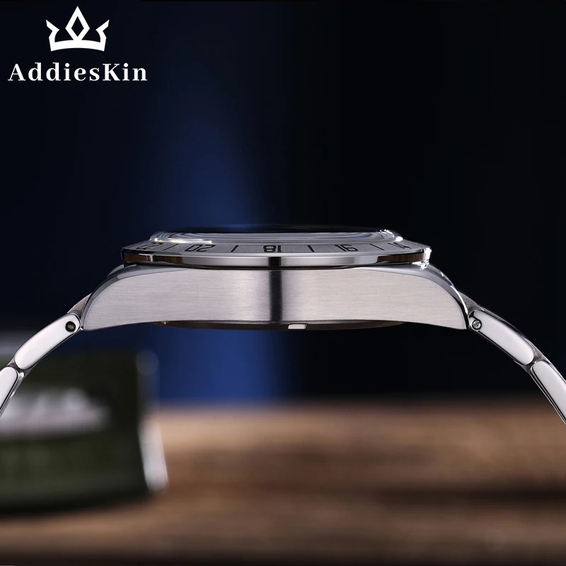 Addieskin K008 Luminous Mother of Pearl Watch for Men 39mm 10mm Ultra Thin 100m Waterproof Sapphire Crystal BGW9 Luminous 9015