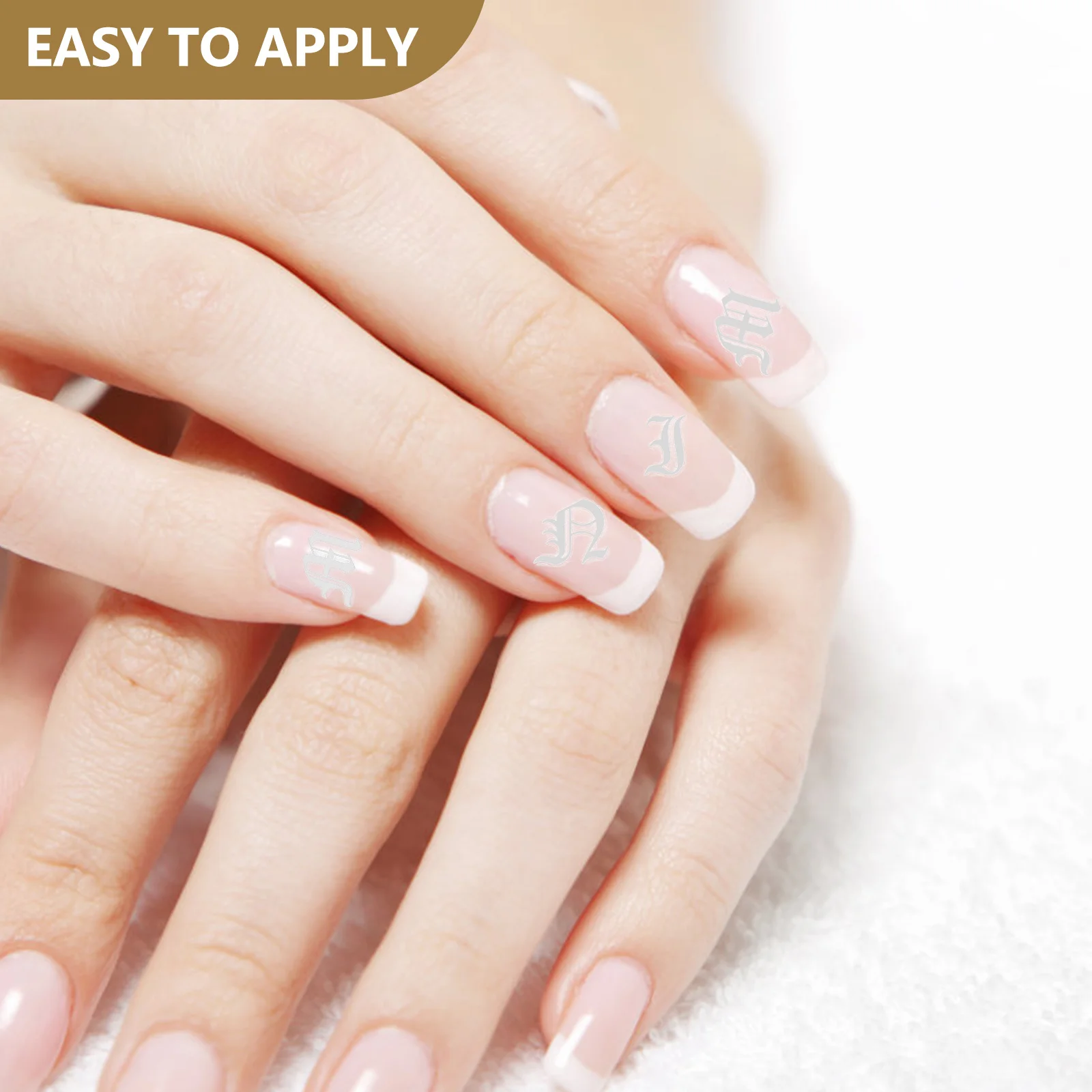 

5 Sheets Alphabet Pvc Self-Adhesive Letter Stickers For Nail Art Manicure Diy Fingernail Decals Nail Art Supplies Stickers For