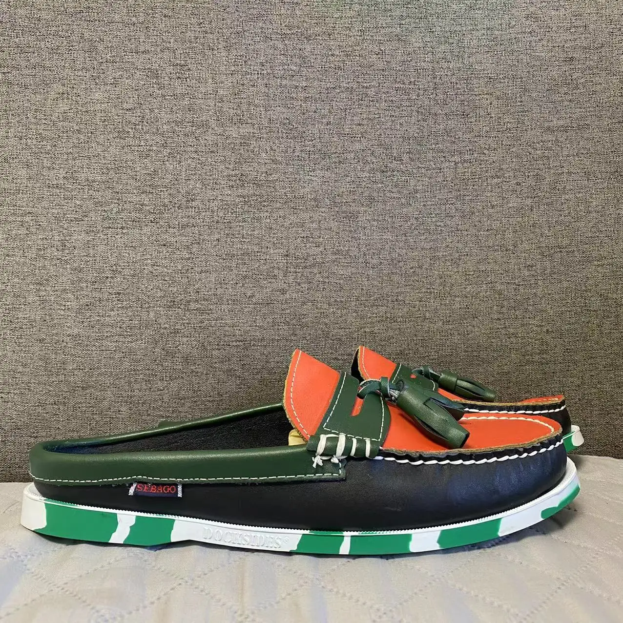 Sebago Men Homme Authentic Docksides Shoes - Premium Leather Moc Toe Lace Up Boat Shoes 112A