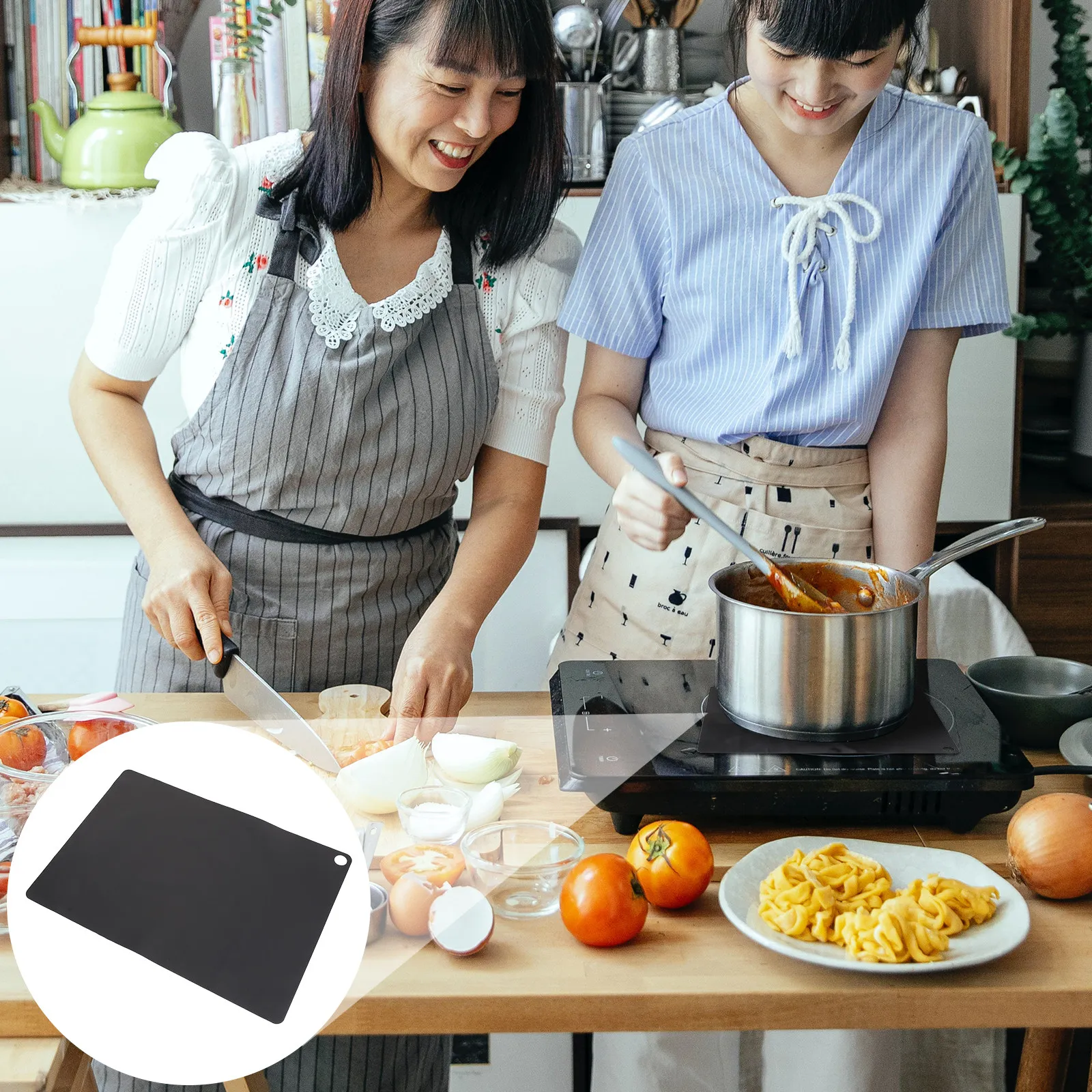 1Pcs Induction Cooker Pad High Quality Silicone Heat Resistant Mat Non Slip Base Oil Proof Surface Ideal for Pan Sliding Home