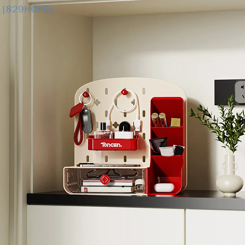 

【HGPB】1 шт., горизонтальная настольная полка для хранения с высоким внешним видом, простая многоэтажная полка для хранения в общежитии, доступный компьютерный офис