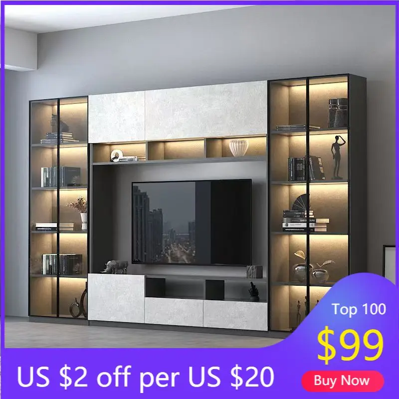 

STLF Modern TV Stand with Foldable Workstation & Built-in Document Organizer