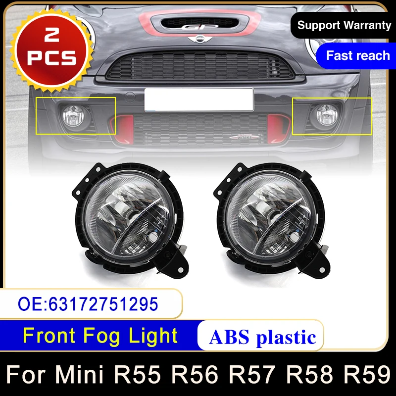 For BMW Mini R55 R56 R57 R58 R59 Cooper 63172751295 Car Front Bumper Fog Light Driving Lamp With Bulb Foglamp Auto Accessories