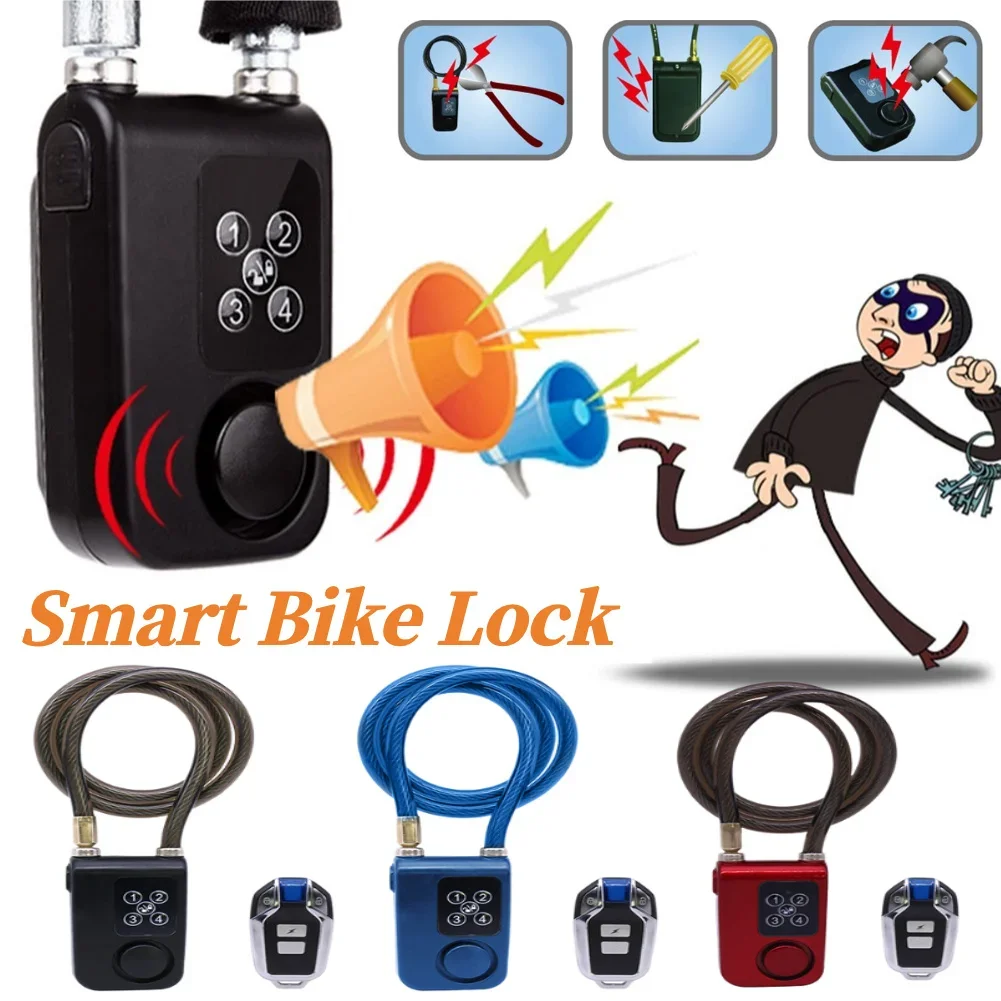 

Anti-Theft Bluetooth Bike Lock Remote Control Smart MTB Cycling Security Alarm
