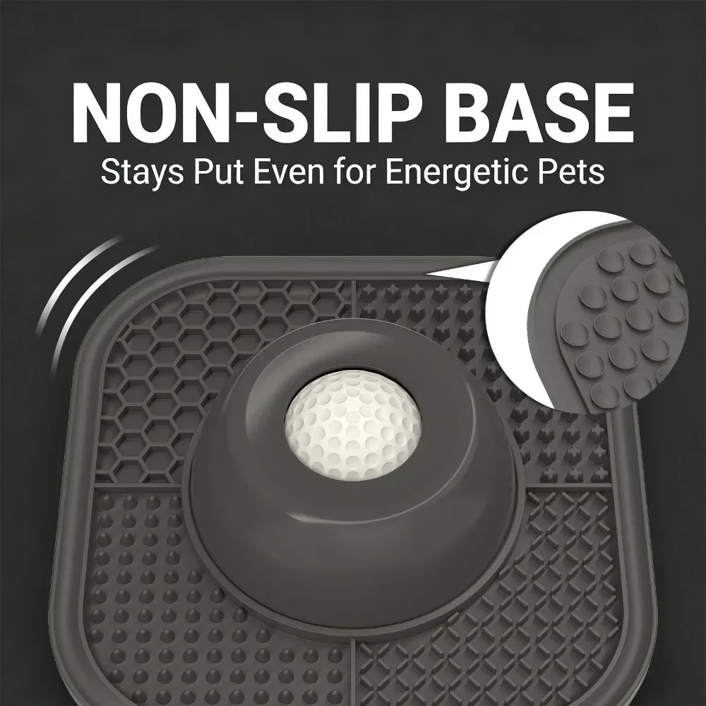 Silicone Pet Lick Bowl Interactive Non-Slip Slow Feeder Dog Bowl Promotes Dental Health Self-Soothing Liquid Food Bowl