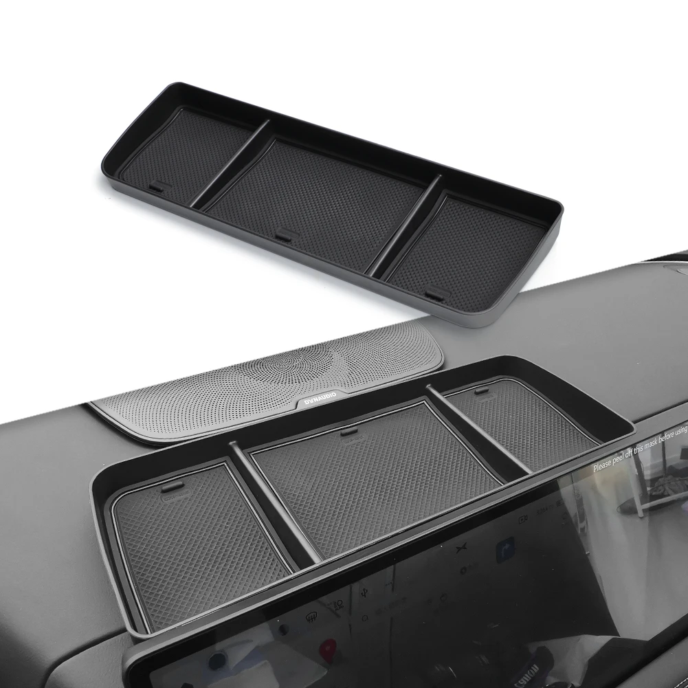 for Xpeng G9 2023 2024 Car Dashboard Tray Center Console Hidden Storage Box Behind Screen Accessories Organizer Tidying