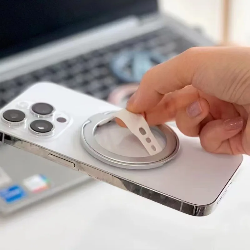 

Новое магнитное беспроводное зарядное устройство с съемным держателем MagSafe для мобильного телефона, силиконовое магнитное кольцо-держатель