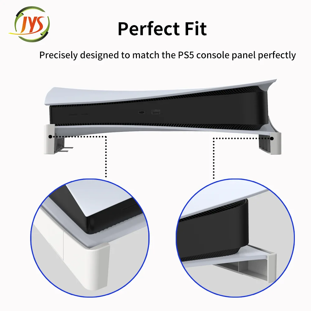 For PS5 Digital/Optical Drive Edition Game Console Dock Mount Holder 2pcs JYS-P5143 Horizontal Storage Stand