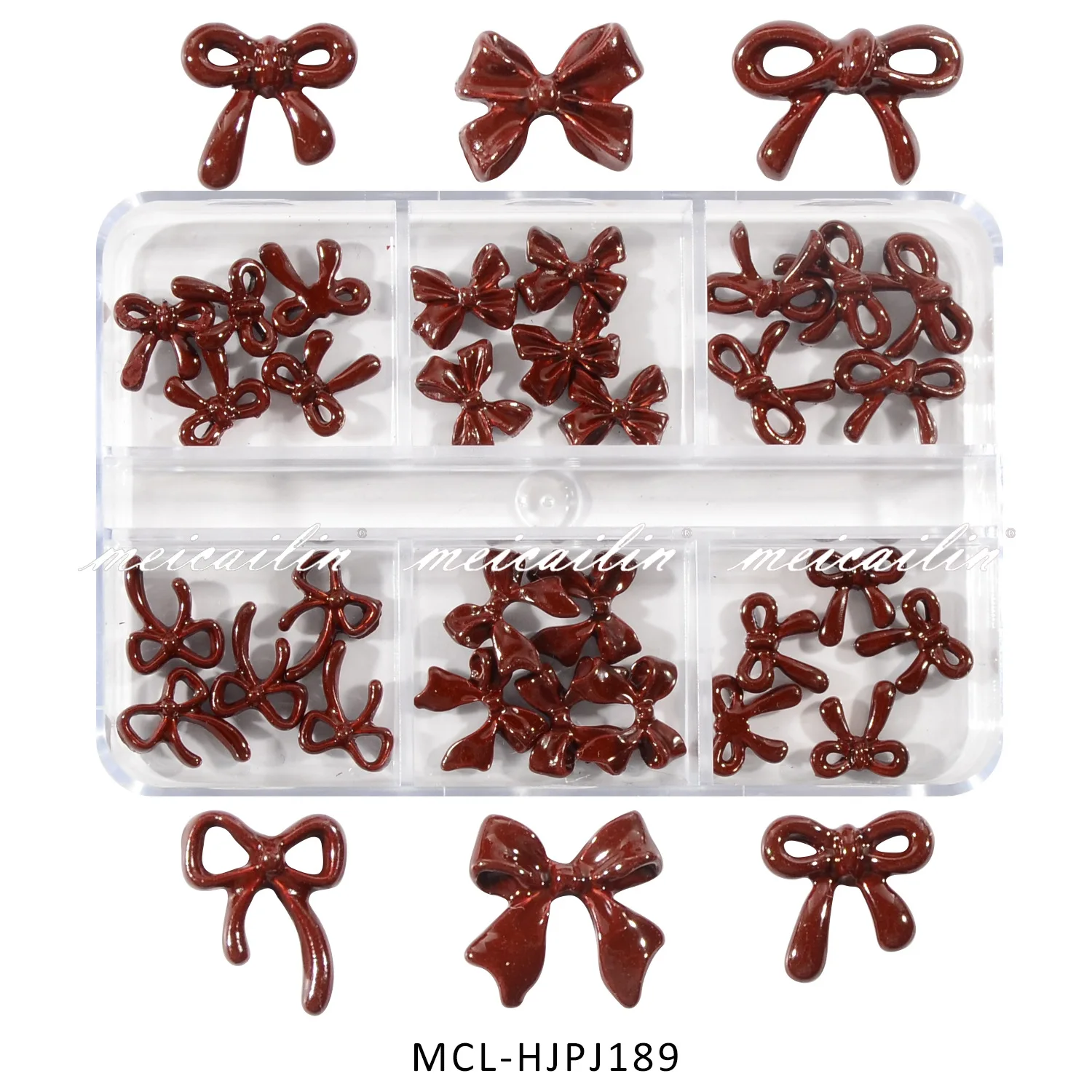 YZ 30 pz/scatola Misto Resina Bowknot Unghie artistiche Decorazioni 3D Acrilico Pendenti e Ciondoli Kawaii Arco Colorato Strass Strumenti Manicure FAI DA TE Parti