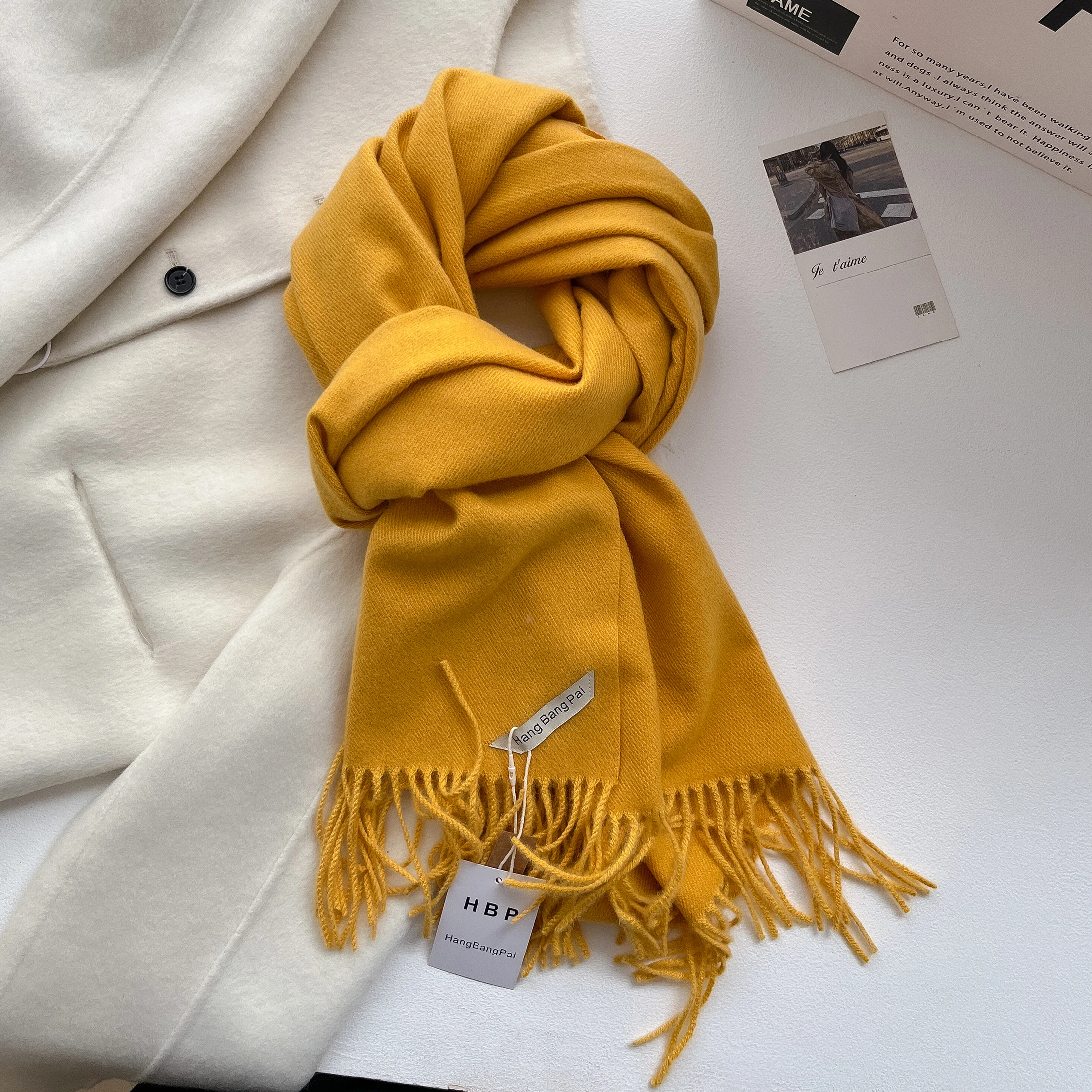 2023 neue Winter Wolle Schal Für Frauen Lange Warme Kaschmir Schals Hijab Solide Dame Schal Wrap Weibliche Pashmina Bandana Kopf schals – Detail 22